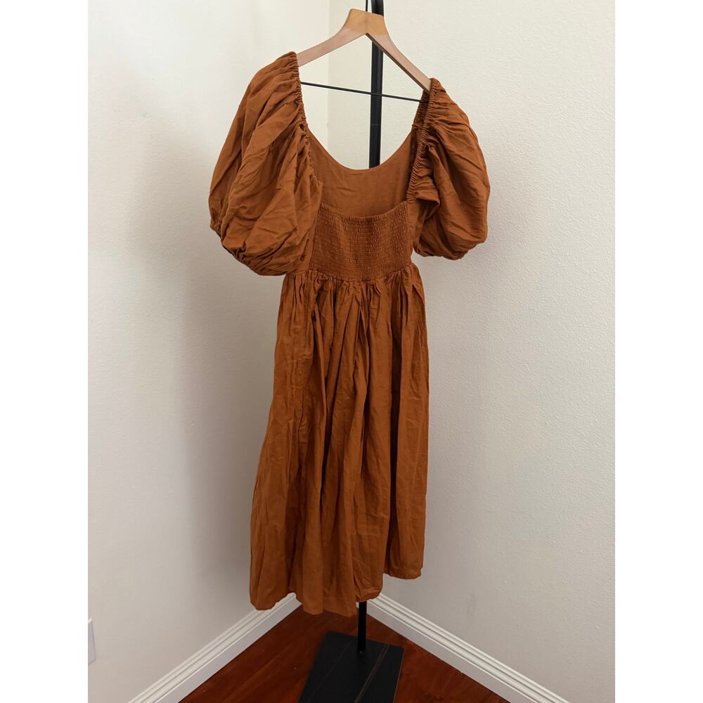 New ELF Cherie Puff Sleeve Midi Dress HANDMADE - Picture 3 of 4